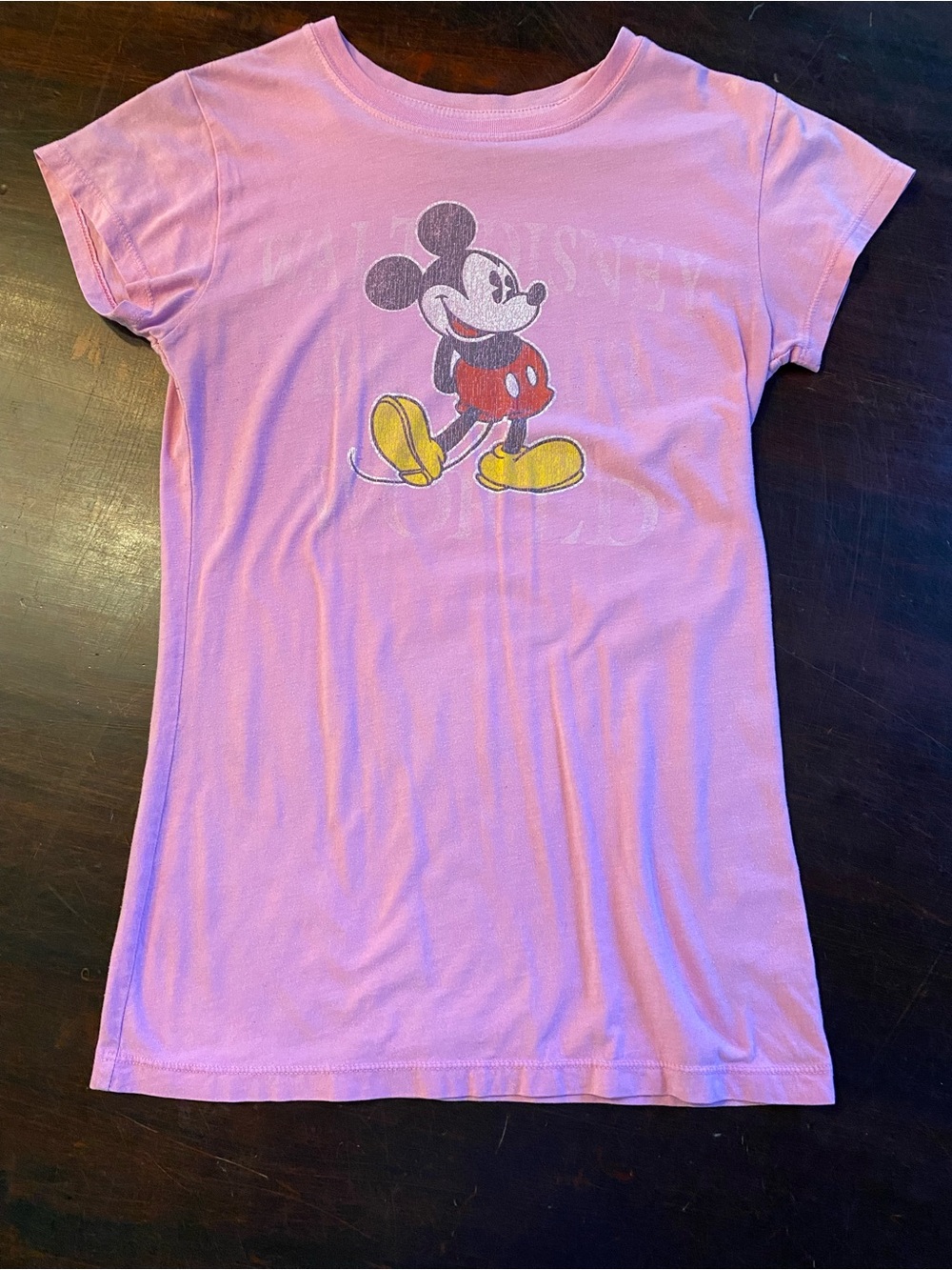 Disney Parks Women’s Pink Disneyland Mickey Mouse T-Shirt, Size M